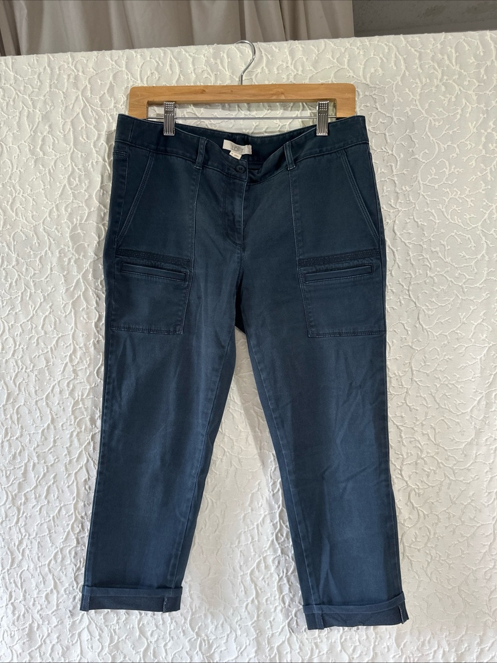 Women's Dark Navy Cargo Pocket Jeans